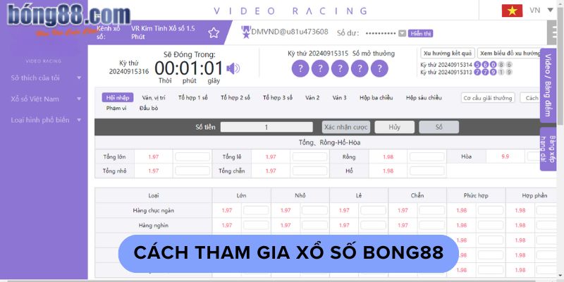 Cách tham gia xổ số bong88