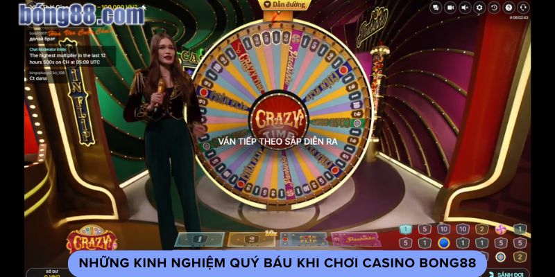 Những kinh nghiệm quý báu khi chơi casino bong88