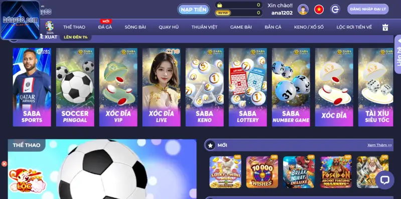 Giao diện đẹp mắt tại live casino